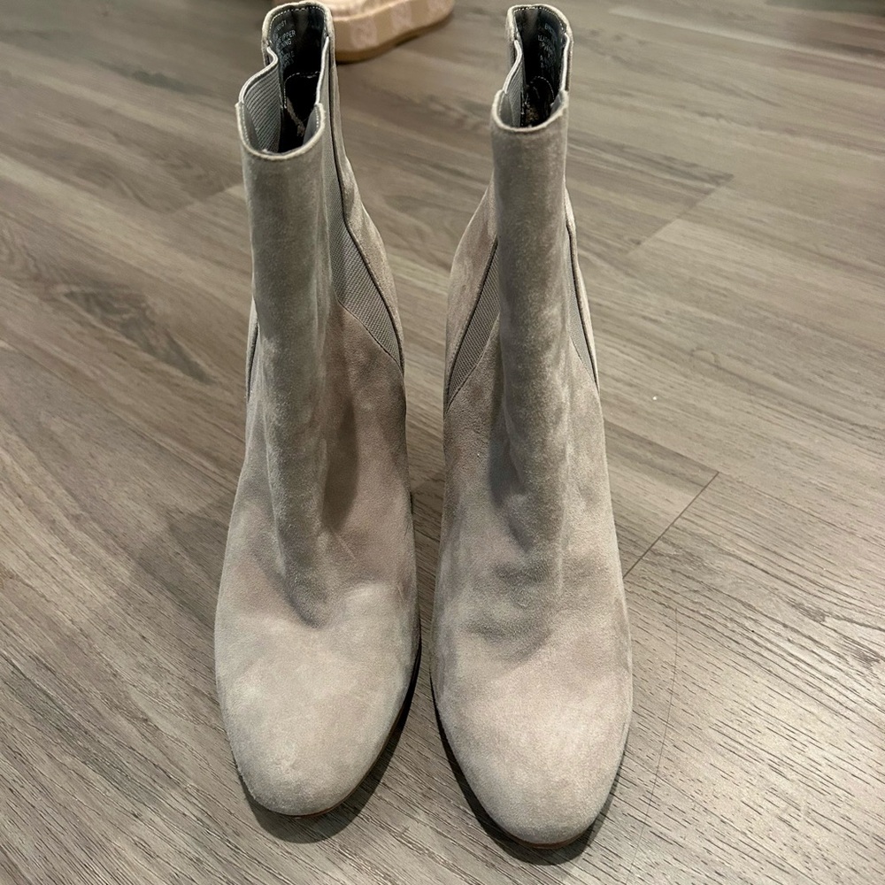 Women's Gray Suede Ankle Boots